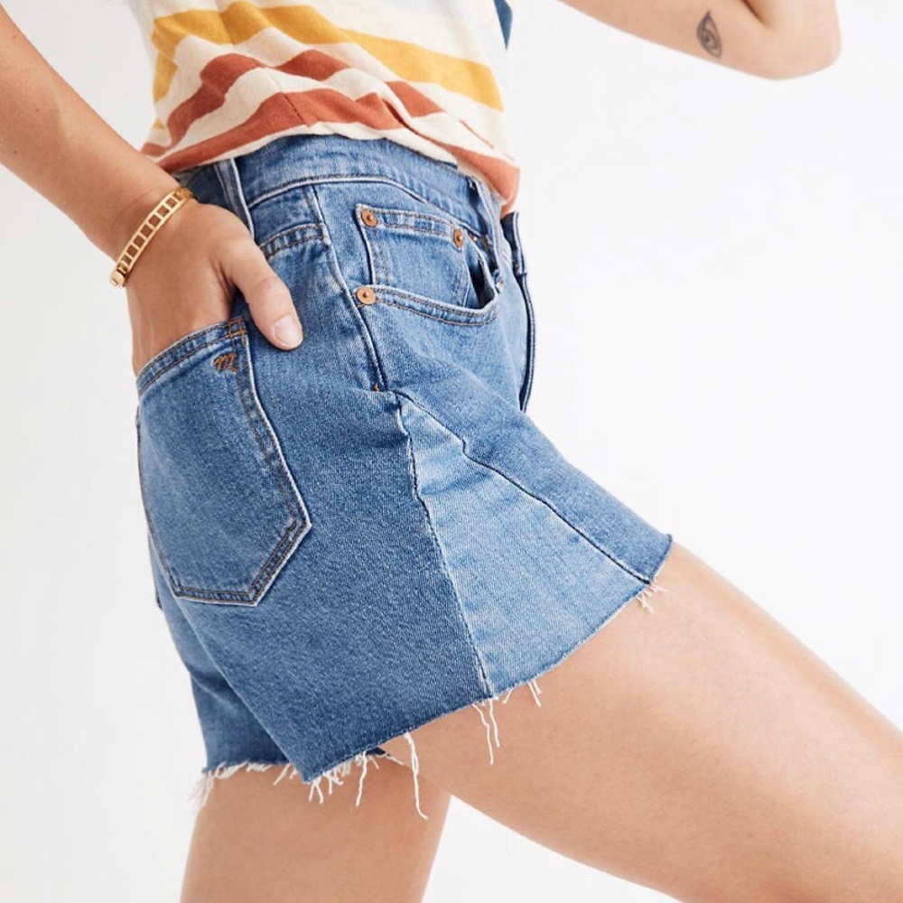 Madewell High-Rise Denim Shorts: Pieced Edition